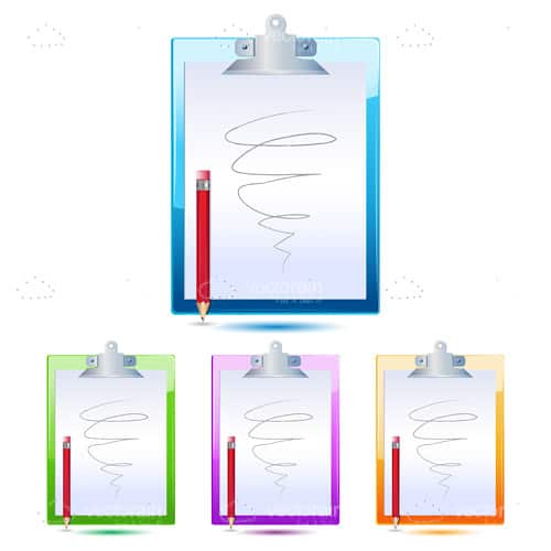 Colorful Paper Pads with Paper and Pencil
